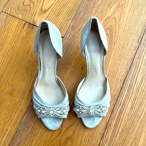 Ivanka Trump size 6.5 jeweled sandals silver